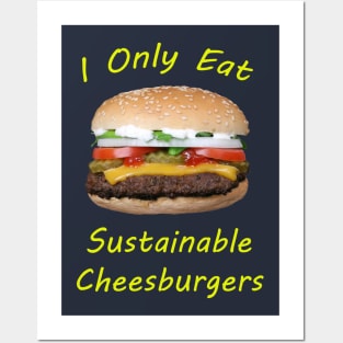 Sustainable Cheeseburger Posters and Art